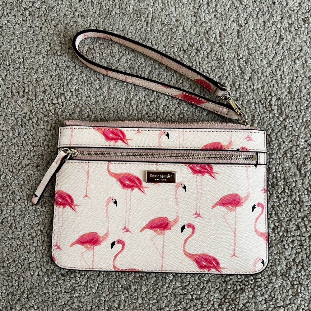 Kate Spade Flamingo Print Wristlet